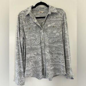 Faherty Gray Button Down Shirt